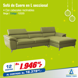 [I-12029] TPH 2100L (SOFA EN L - COLOR CAMEL CUERO ENTERO) P-TPH 2100 L BE